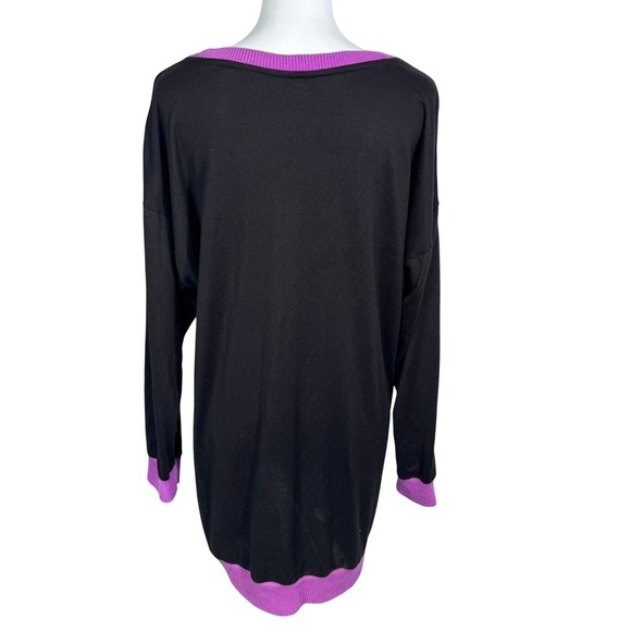 DISNEY Girls Large 12-14 The Nightmare Before Christmas Sleep Shirt Black Purple - Picture 3 of 9